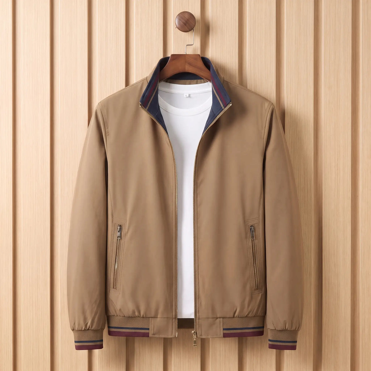 Ashford Stripe-Trim Bomber Jacket
