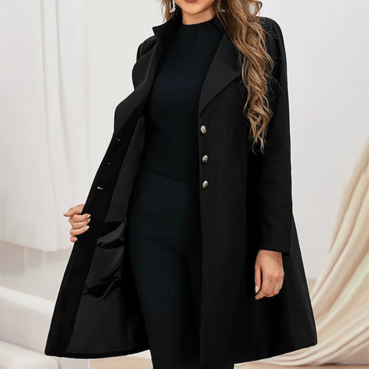 Estella Tailored Button-Front Coat
