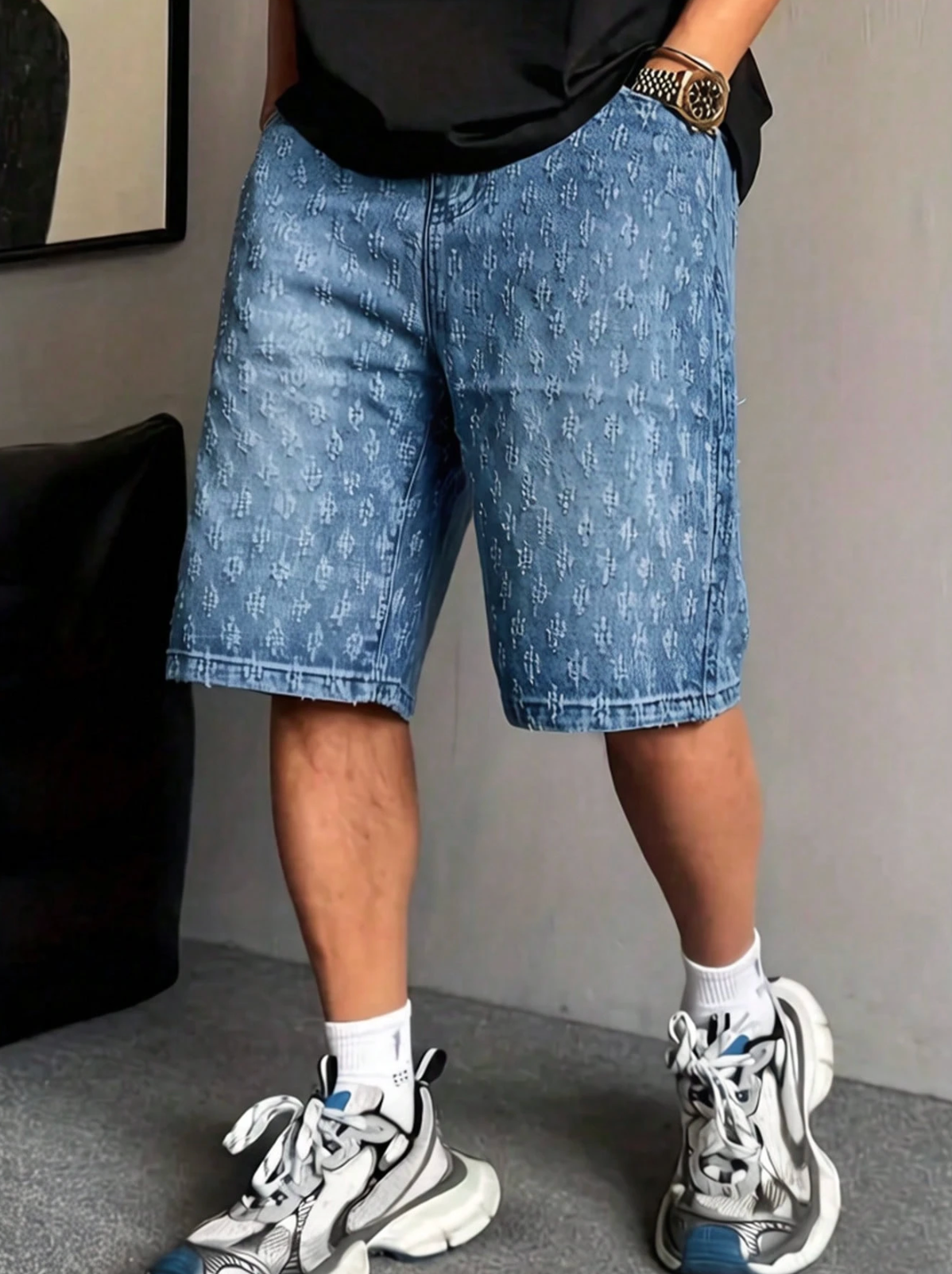 Monaco Textured Bermuda Shorts