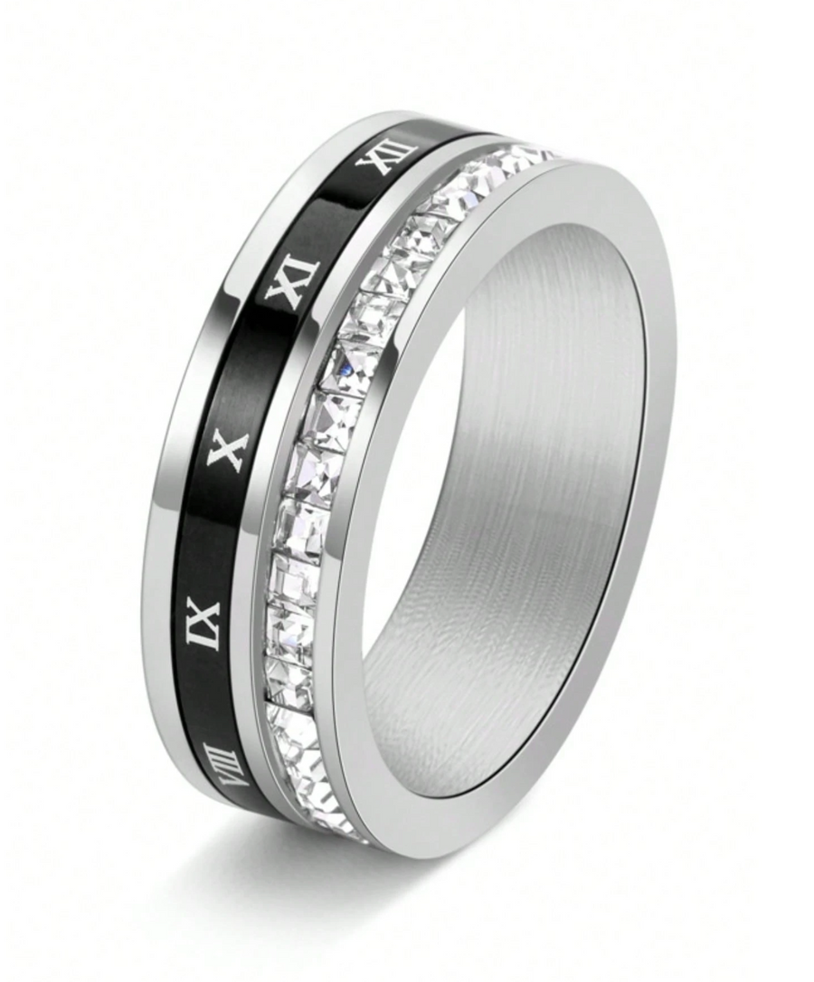 Imperial Sparkle Roman Numeral Ring