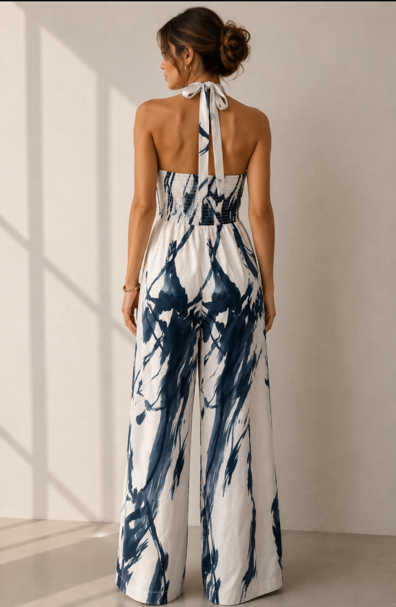 Marine Watercolour Jumpsuit
