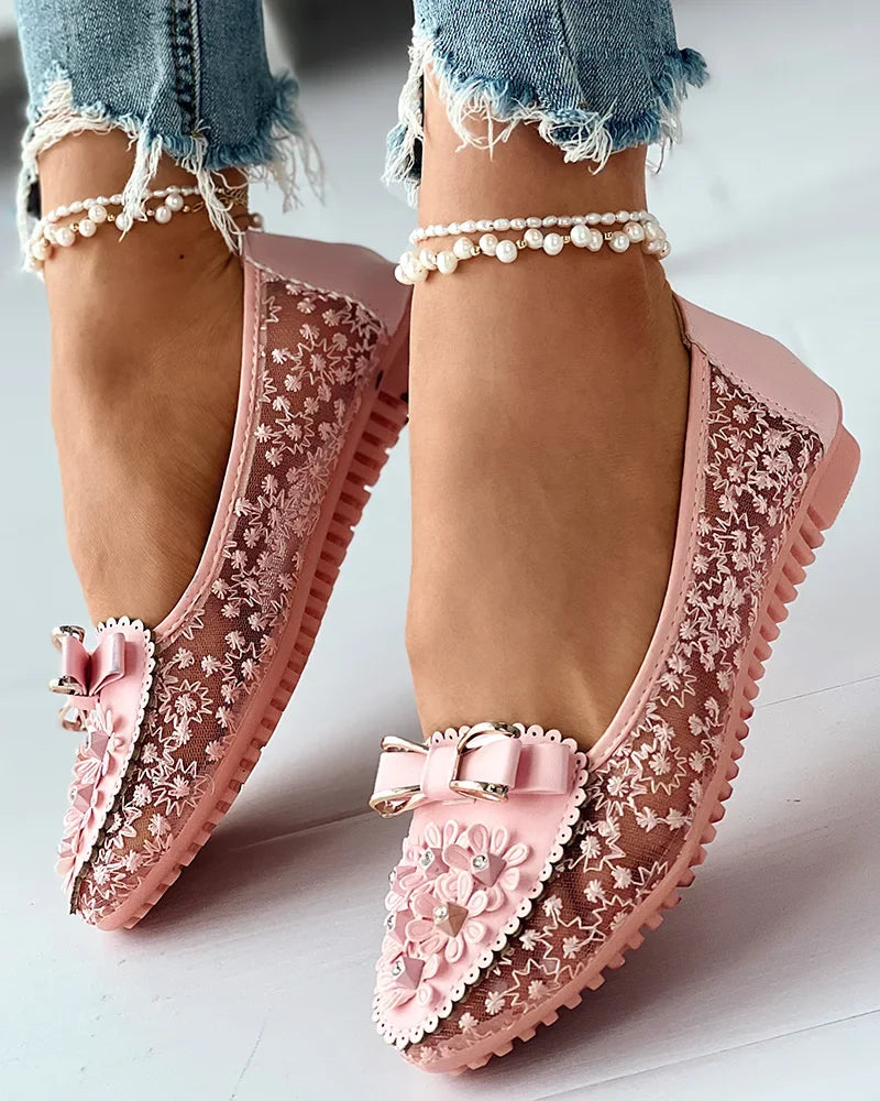 Floral Charm Ballet Flats