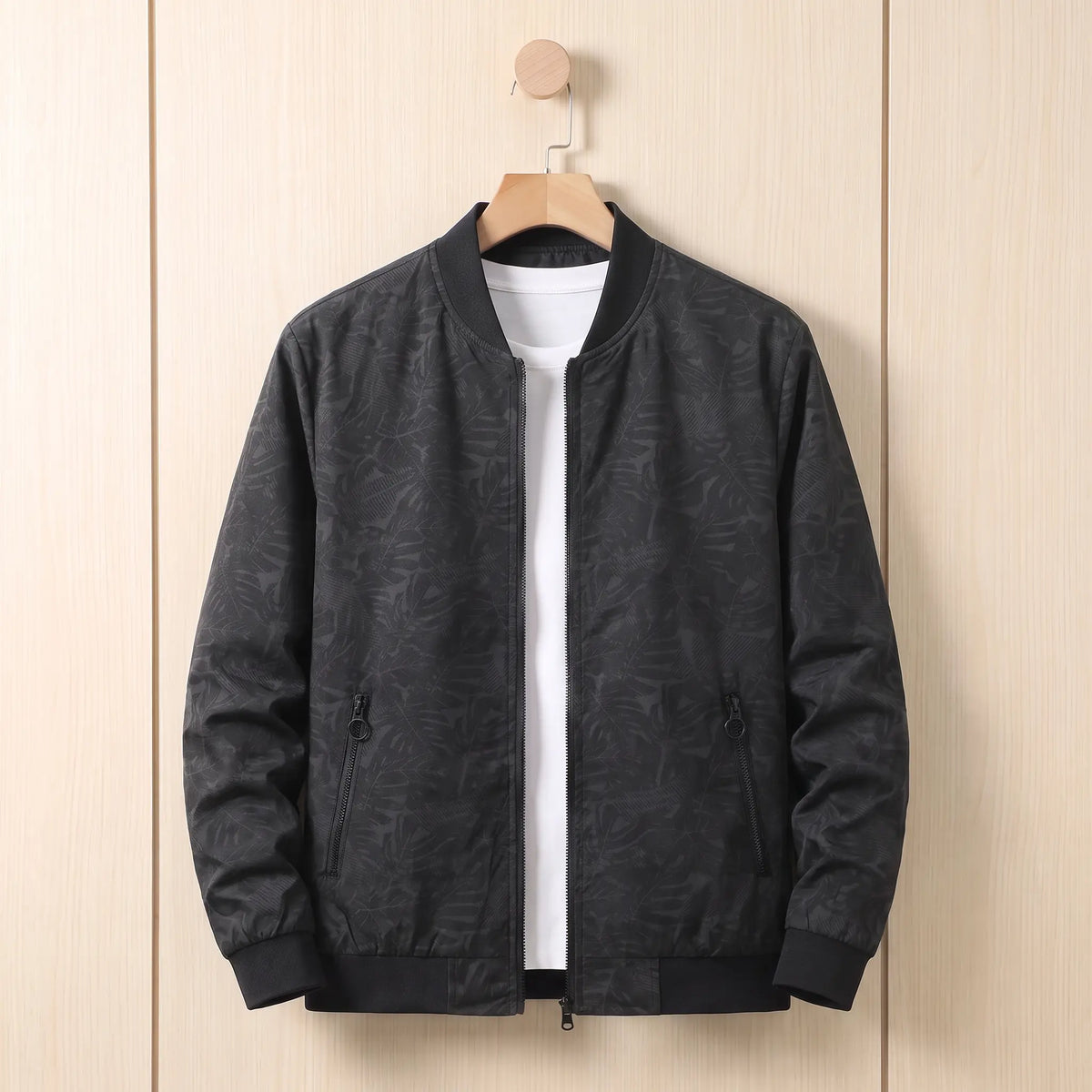 Norbury Tonal-Print Bomber Jacket