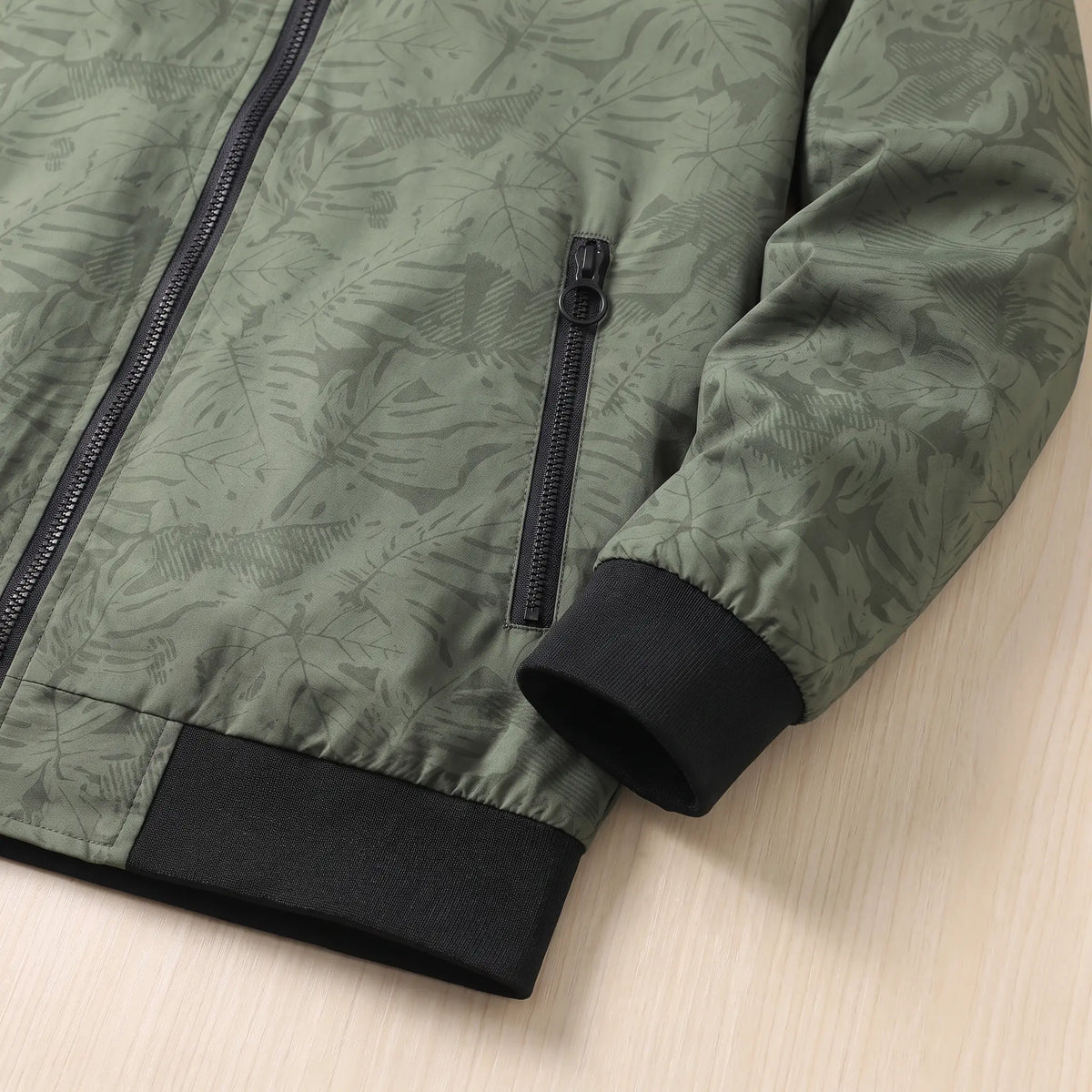 Norbury Tonal-Print Bomber Jacket