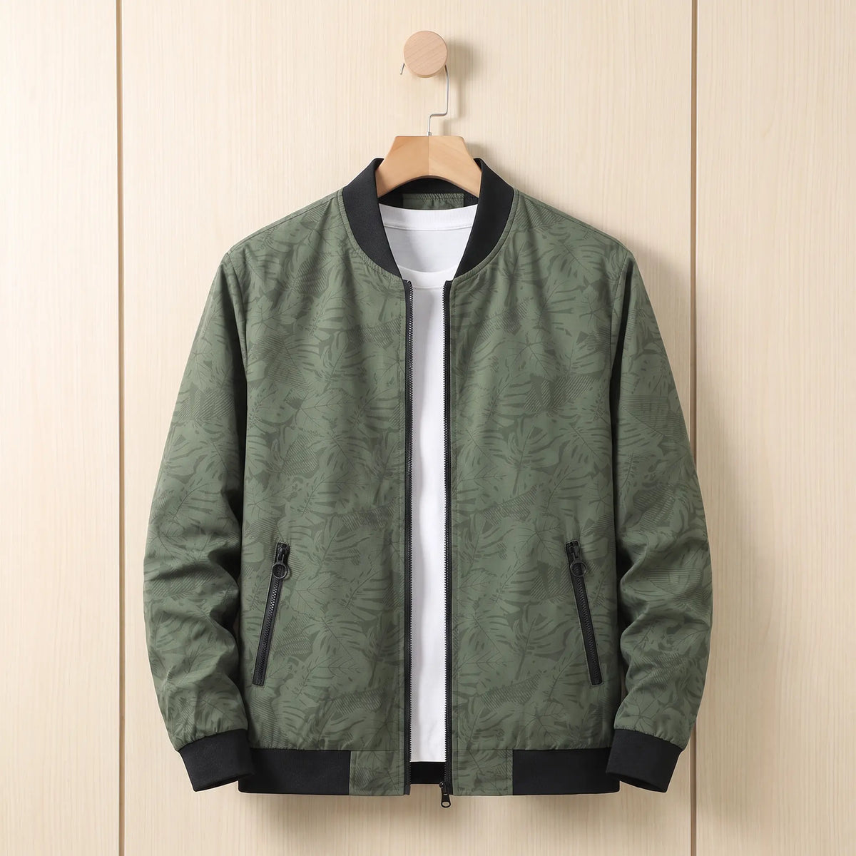 Norbury Tonal-Print Bomber Jacket