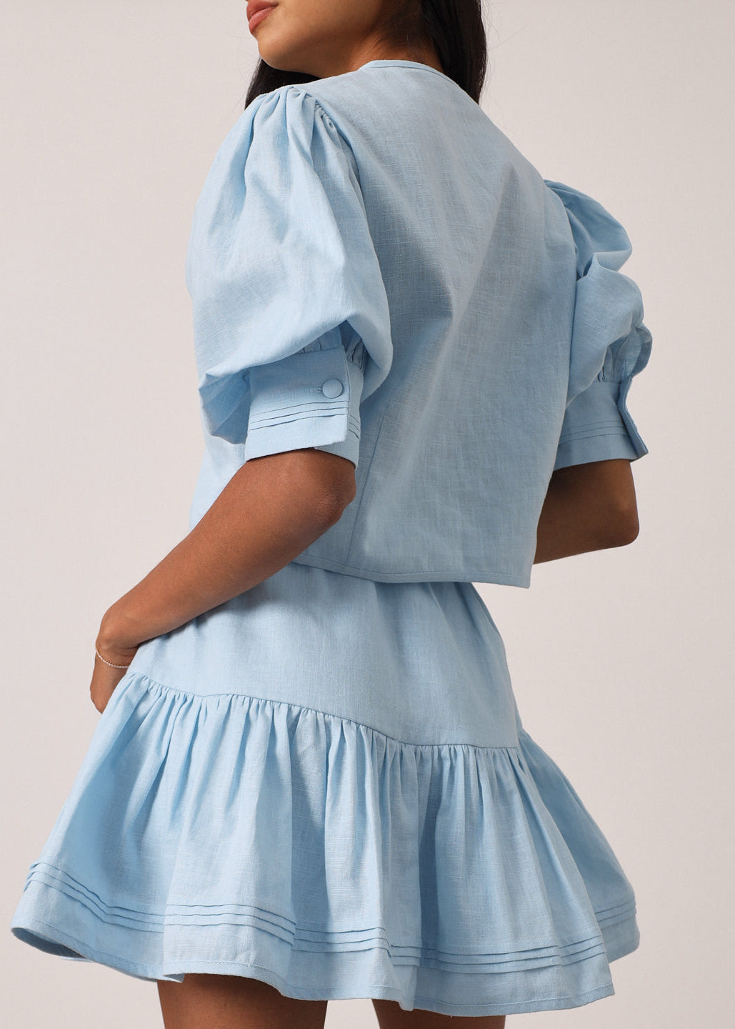 Camille Cotton & Linen Jacket & Skirt Set