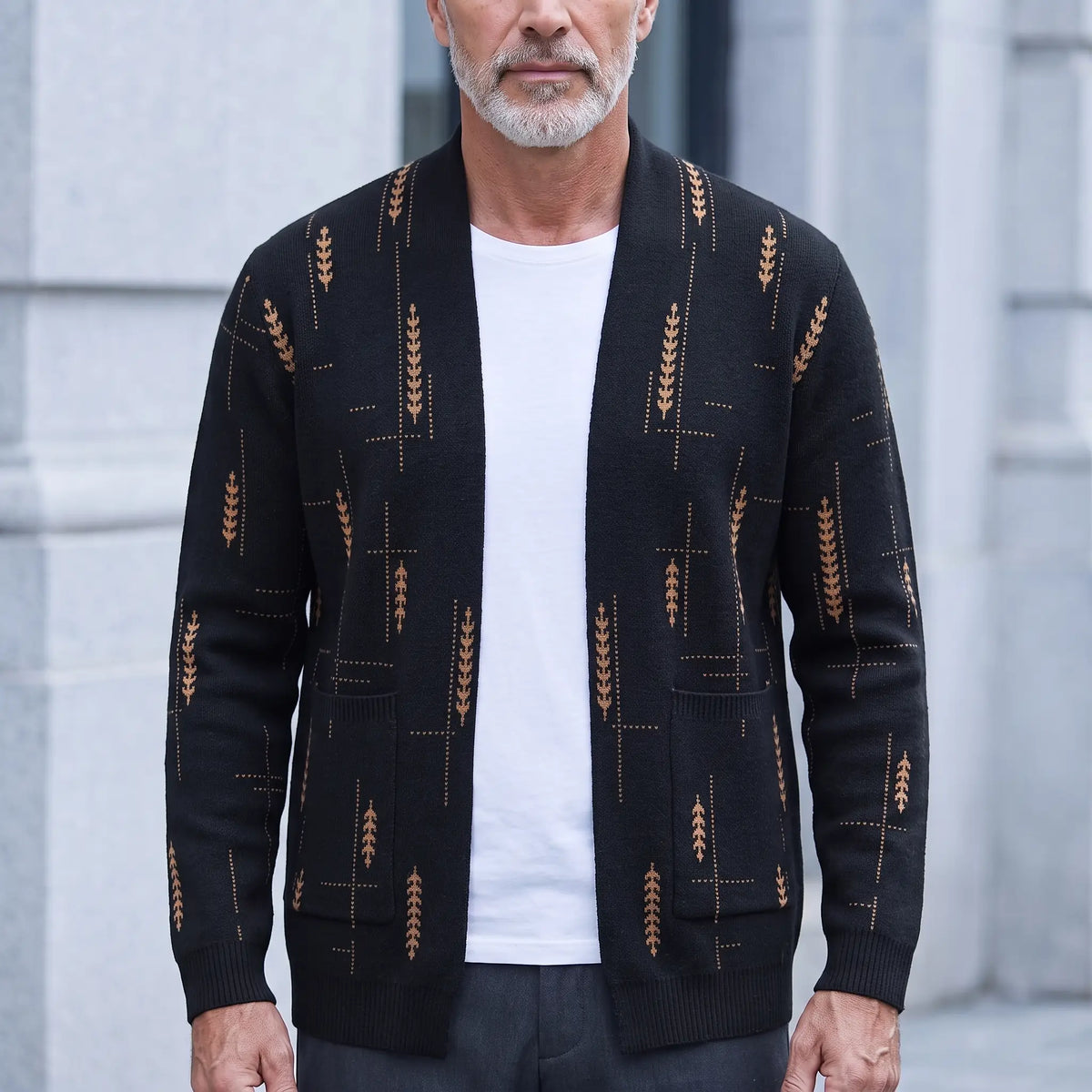 Winslow Patterned Open Cardigan