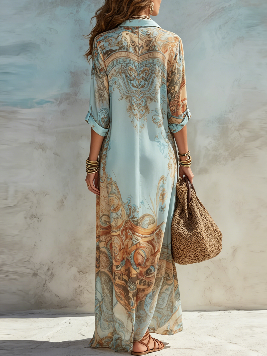 Celeste Printed Shirt Dress