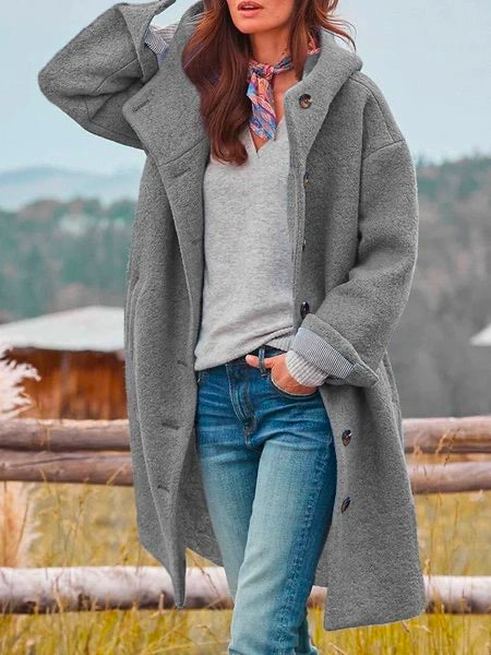 Leonora Relaxed Stand-Collar Coat