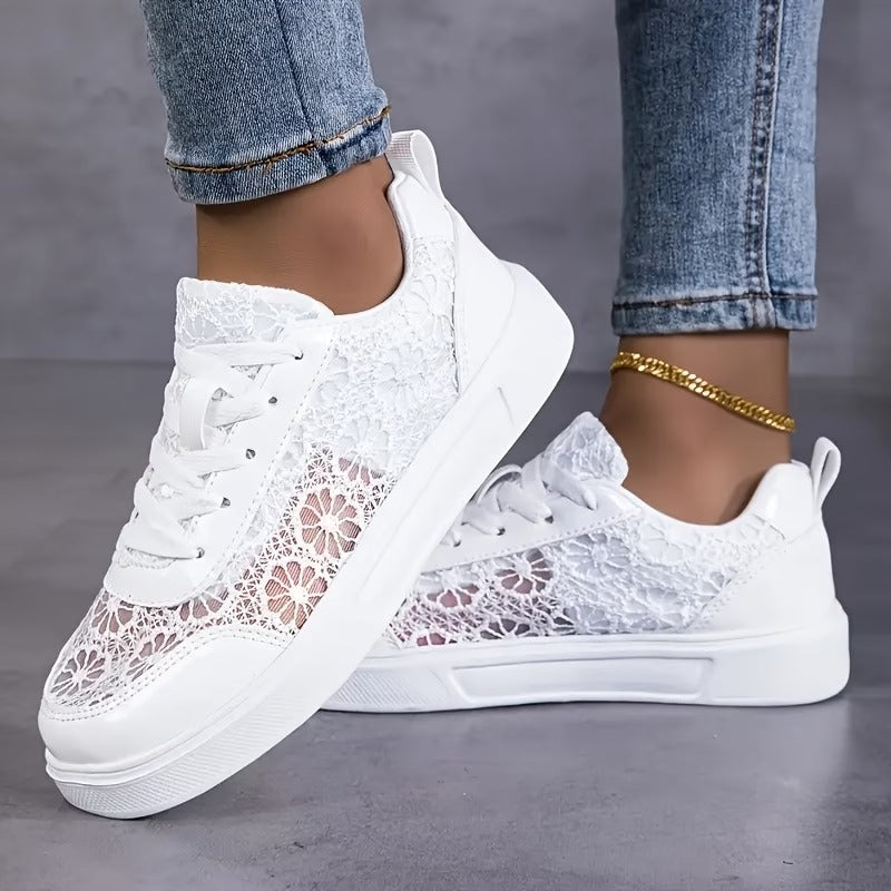 Elite Floral Lace Trainers