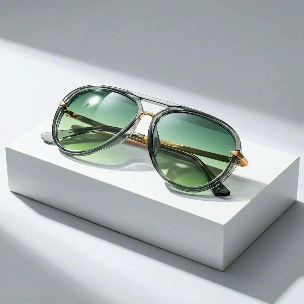 Elite Double-Bridge Aviator Sunglasses