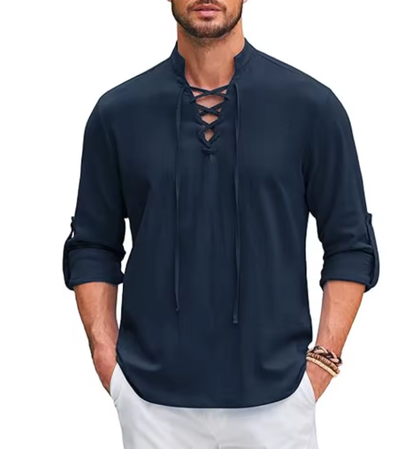 Nordic Heritage Lace-Up Shirt