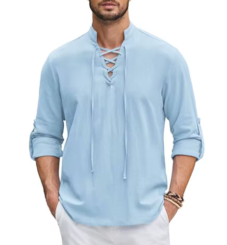 Nordic Heritage Lace-Up Shirt