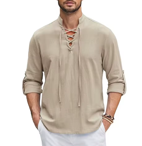 Nordic Heritage Lace-Up Shirt