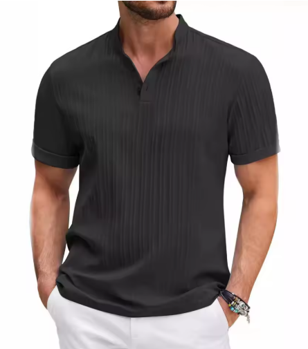 Riviera Henley Striped Shirt