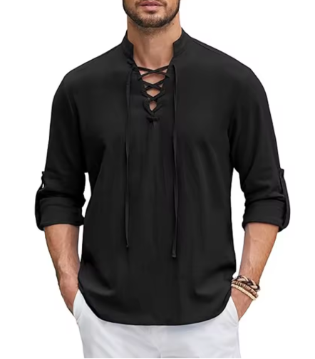 Nordic Heritage Lace-Up Shirt