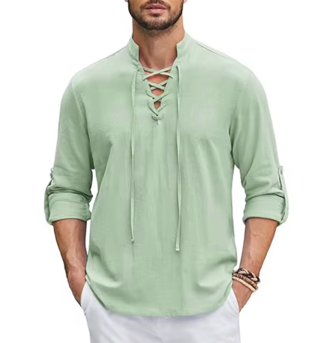 Nordic Heritage Lace-Up Shirt
