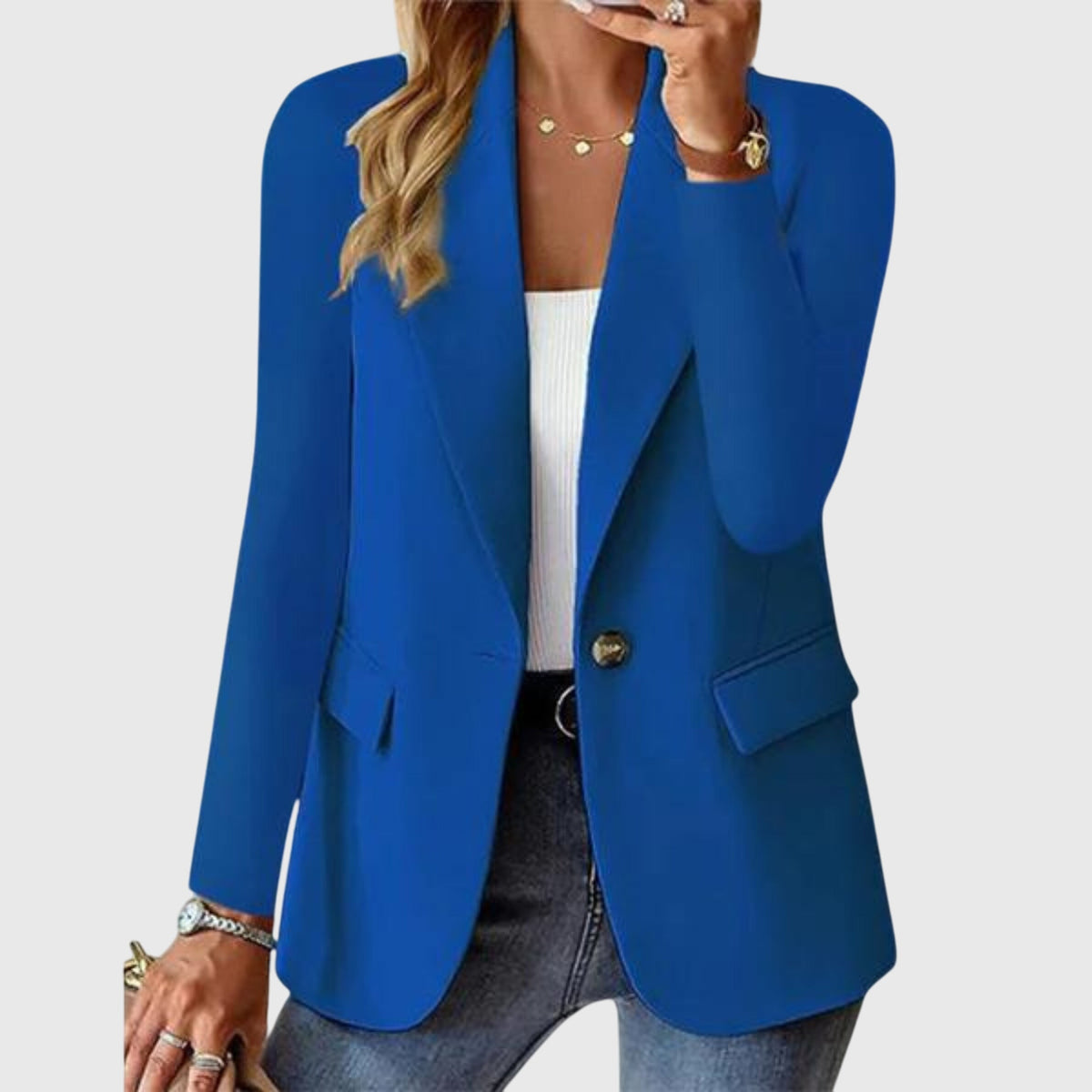 Susannah Single-Button Blazer