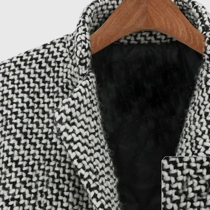 Dorothea Houndstooth Longline Coat