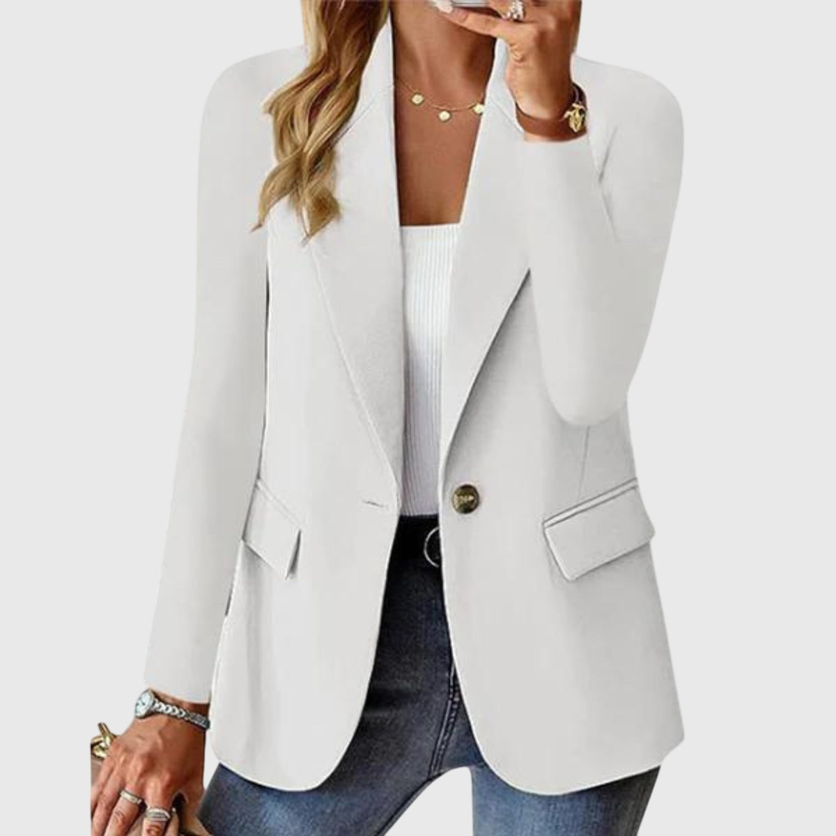 Susannah Single-Button Blazer