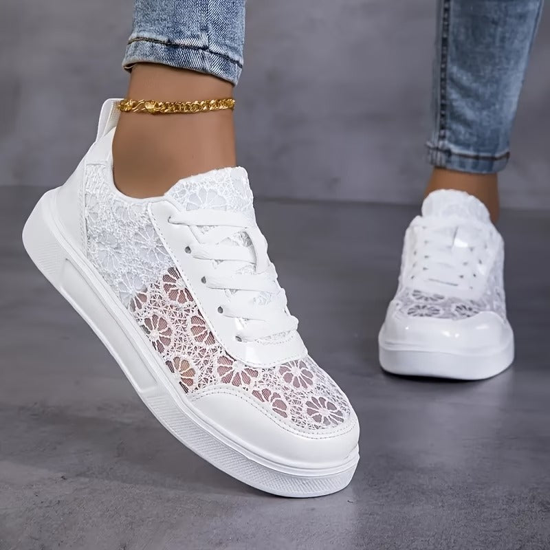 Elite Floral Lace Trainers