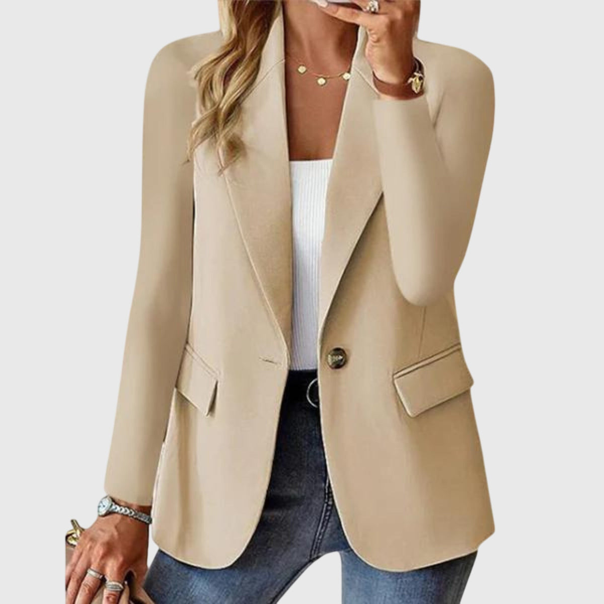 Susannah Single-Button Blazer