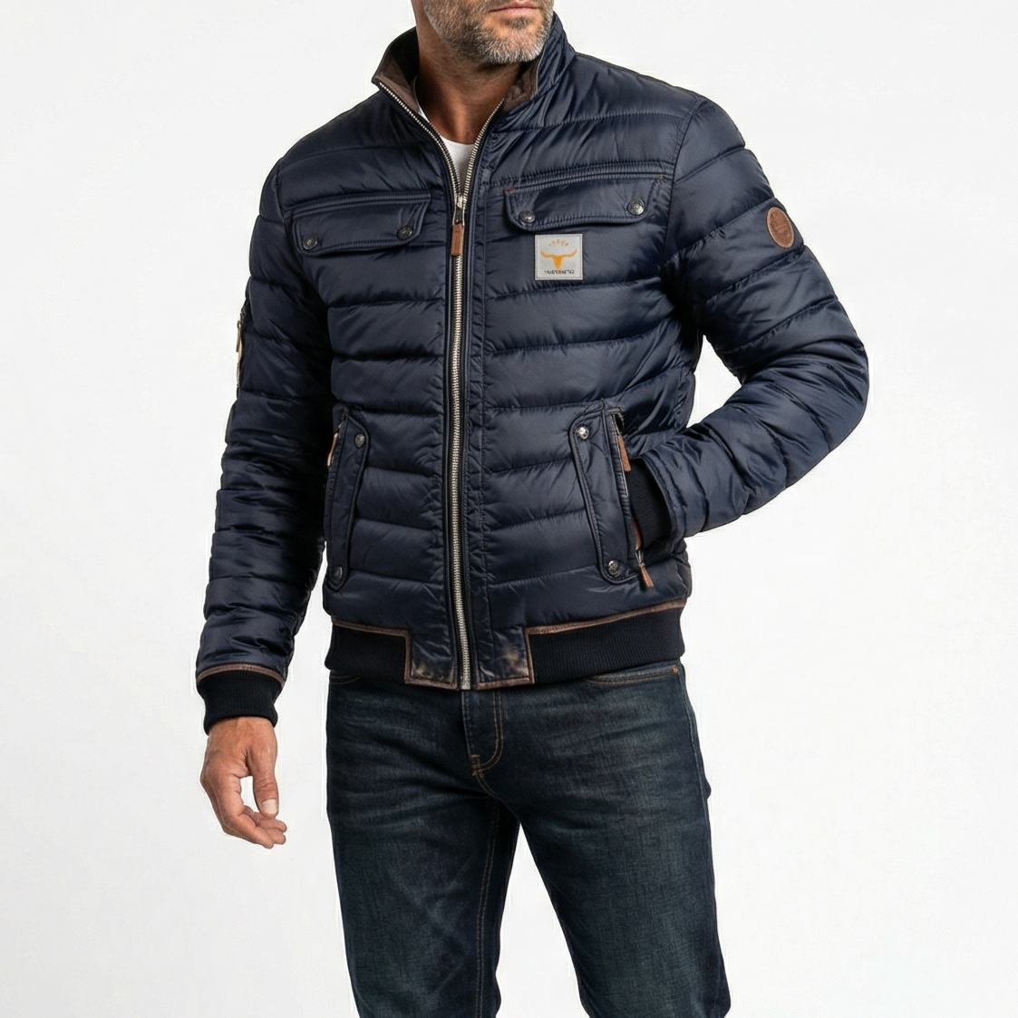 Tavistock Quilted Stand-Collar Jacket