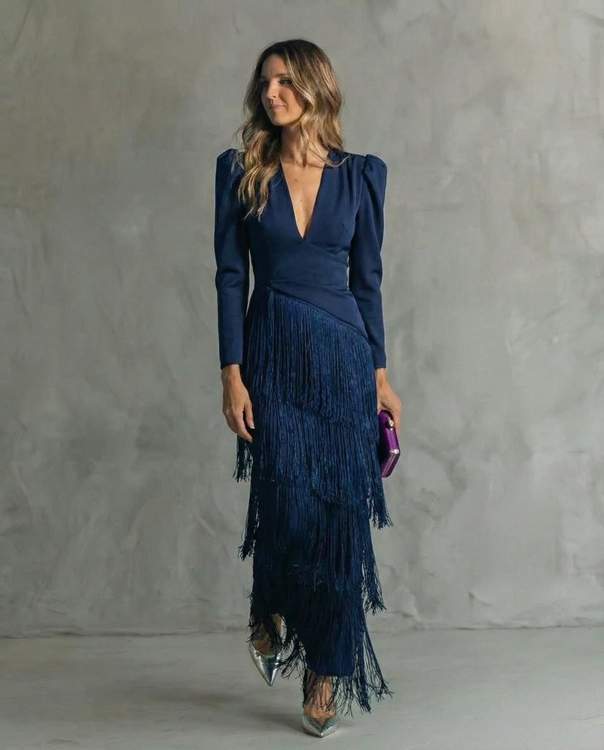 Victoria Fringed Midi Dress