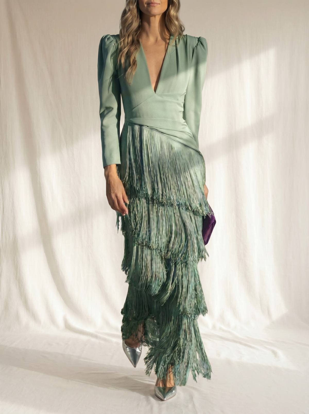 Victoria Fringed Midi Dress