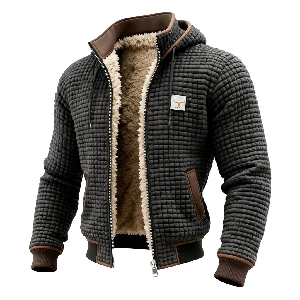 Elwick Waffle-Texture Zip Jacket