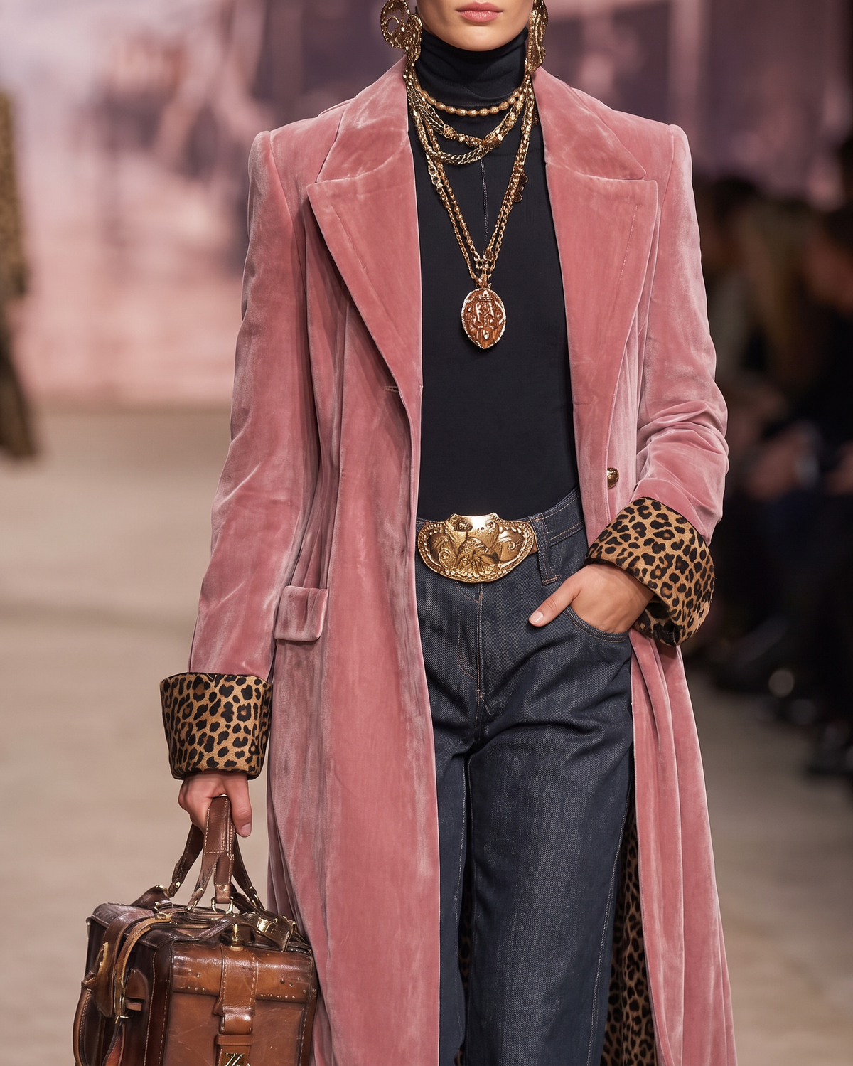 Marianne Velvet-Effect Longline Coat