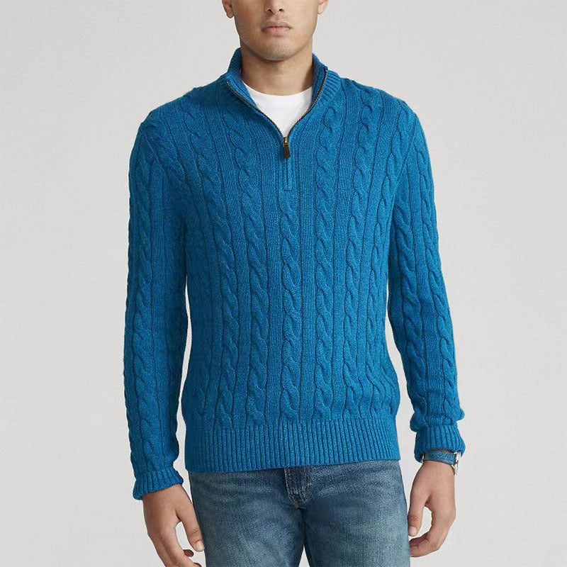 Rosedale Cable-Knit Zip Jumper