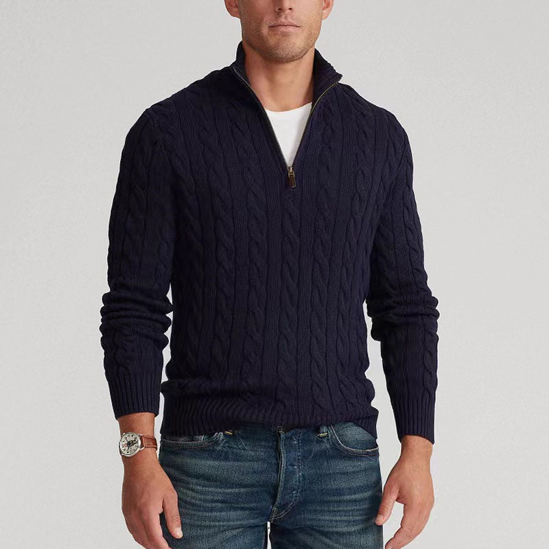 Rosedale Cable-Knit Zip Jumper