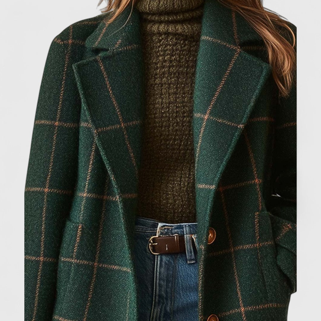 Tabitha Checked Lapel Coat