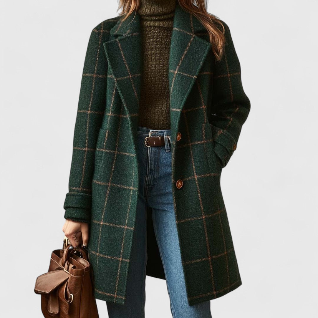 Tabitha Checked Lapel Coat