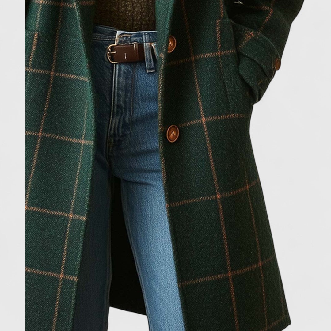 Tabitha Checked Lapel Coat