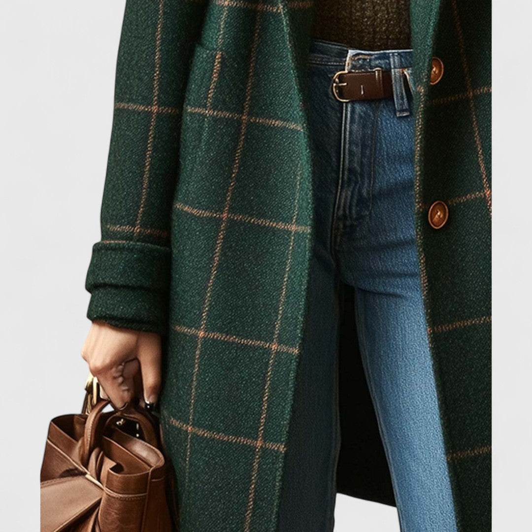 Tabitha Checked Lapel Coat