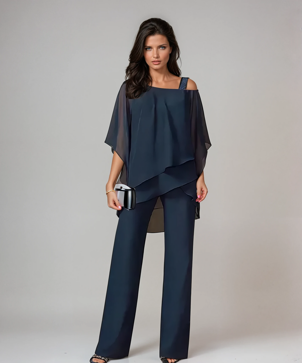 Sara Layered Top & Wide-Leg Trouser Set