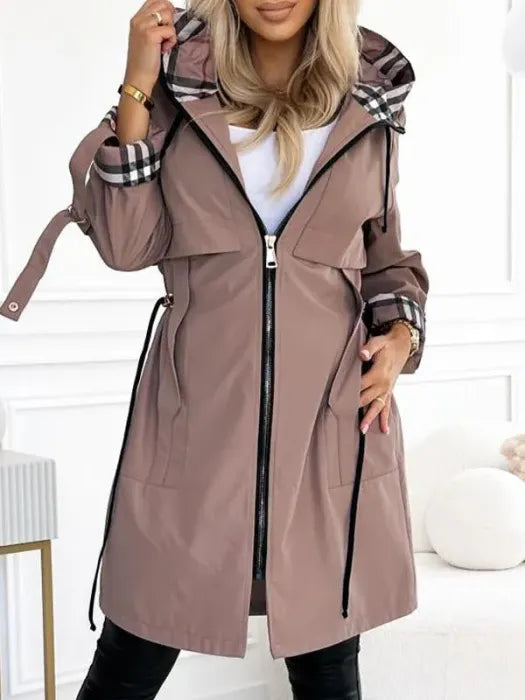 Annabel Hooded Zip Coat