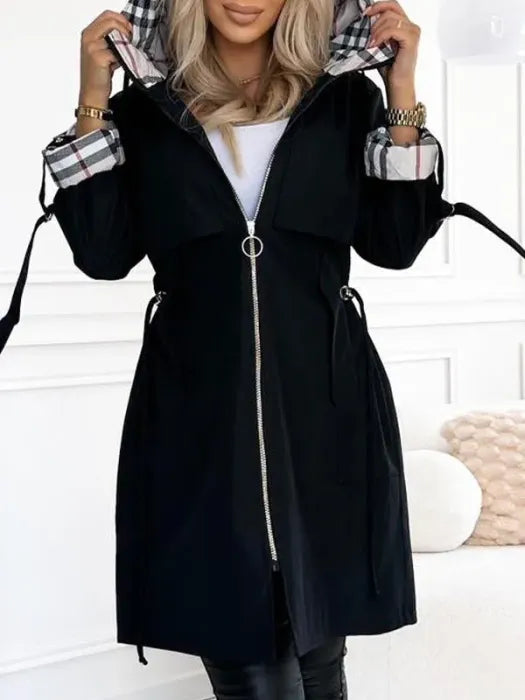 Annabel Hooded Zip Coat