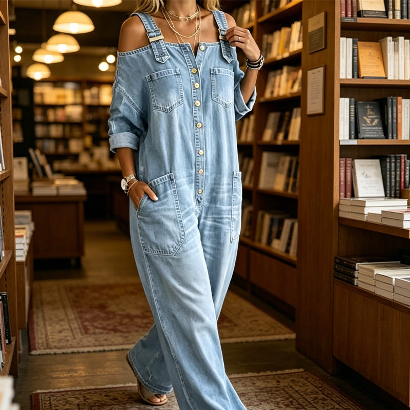 Urban Chic Denim-Look Jumpsuit