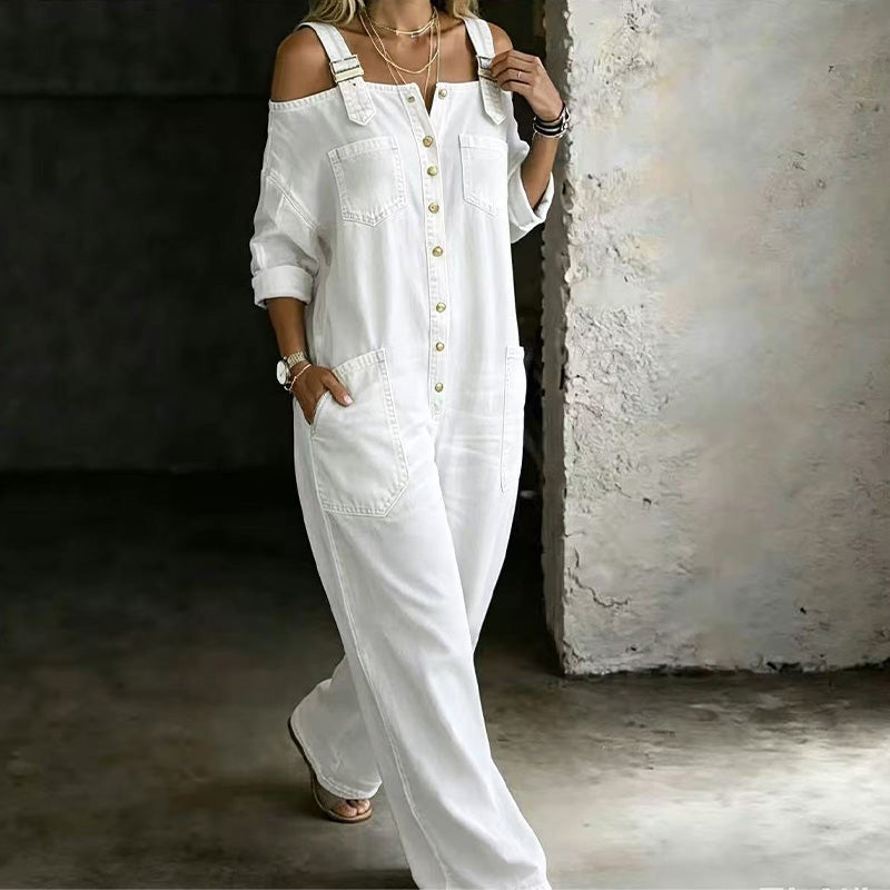 Urban Chic Denim-Look Jumpsuit