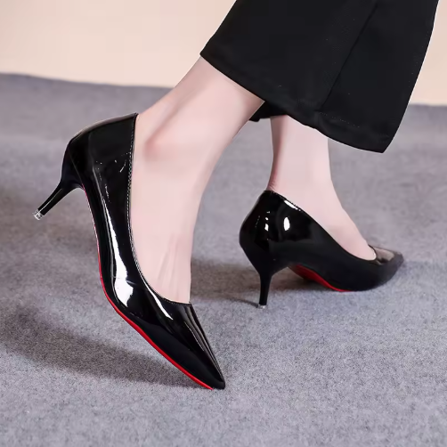 Valeria Patent-Look Heels