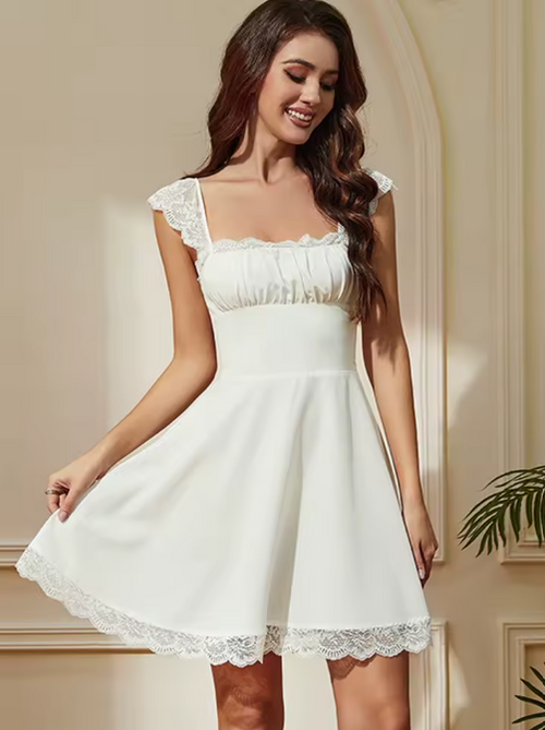 Amuse Belle Lace-Trim Dress