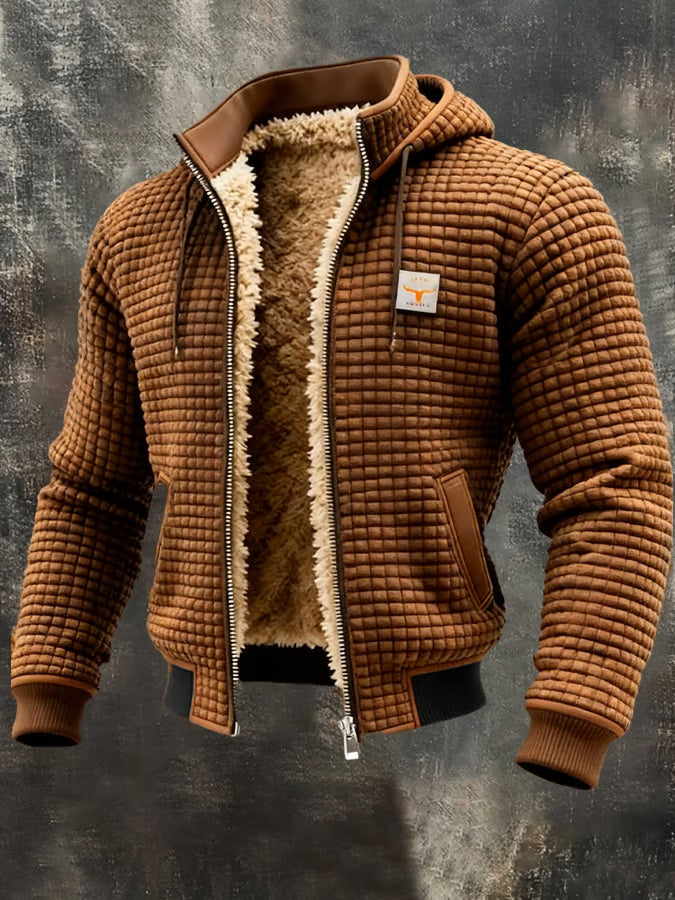 Elwick Waffle-Texture Zip Jacket