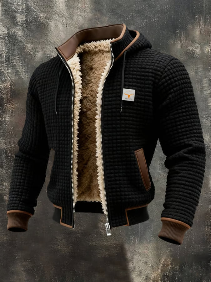 Elwick Waffle-Texture Zip Jacket