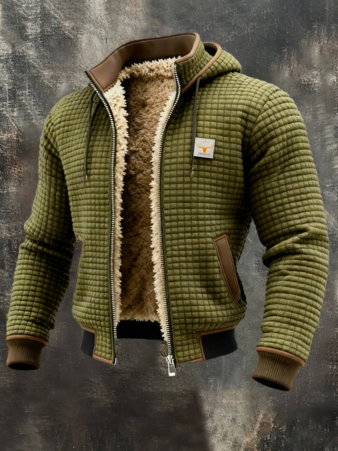 Elwick Waffle-Texture Zip Jacket