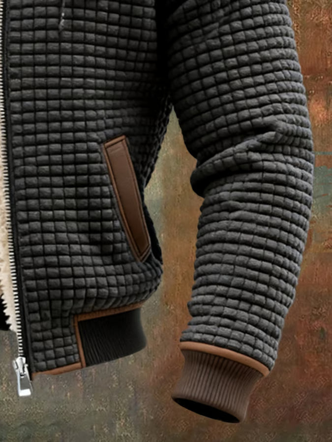Elwick Waffle-Texture Zip Jacket