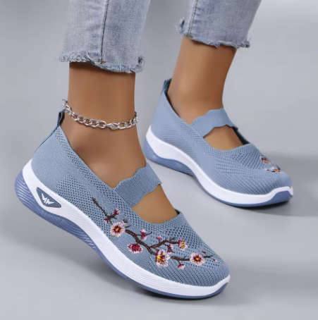 Sakura Comfort Floral Slip-On Trainers