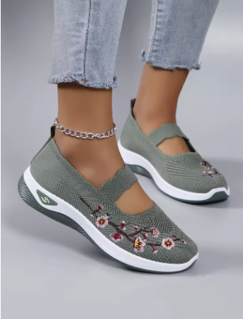 Sakura Comfort Floral Slip-On Trainers